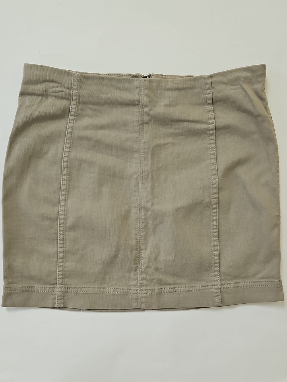 Jolt Beige Panelled Mini Skirt